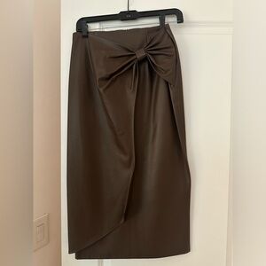 Zara Faux Leather Brown skirt